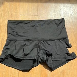 Teeki Black Cut out Hot Yoga Shorts